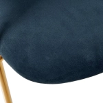 Стул полубарный Bradex Home Turin синий с золотыми ножками