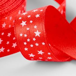 Атласная лента "Звездочки" 15 мм