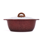 Кастрюля-жаровня алюминий, антиприг, 4 л, с крыш, Kukmara, Granit Ultra, жга41а, красн