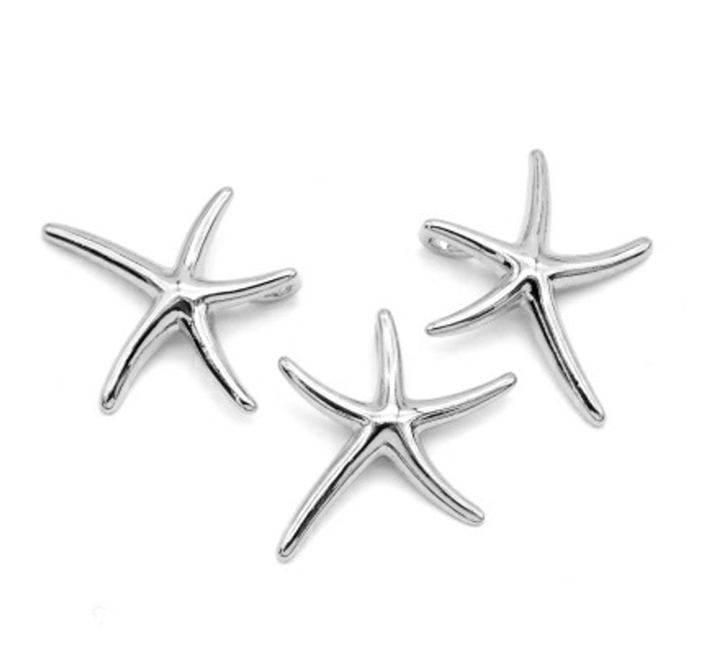 28111-р Подвеска "Морская звезда" 15мм, родий
