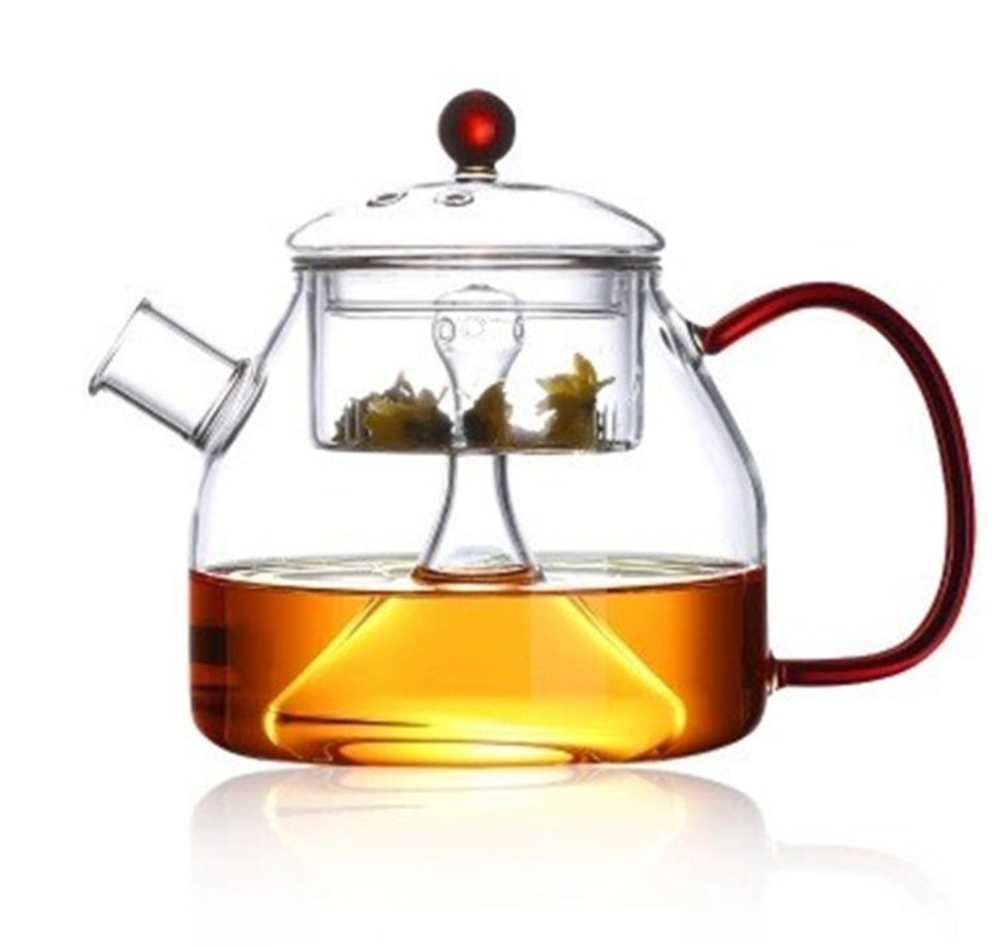 298053Y1 УЦЕНКА Чайник "Сифон" с янтарной ручкой 1000мл, стекло