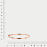 Браслет жесткий из розового золота 585 пробы без вставок для женщин (арт. 022117)
