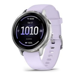 Garmin Venu 4 41 мм Silver with Periwinkle Silicone Band (010-03013-01)