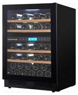 Винный шкаф Cellar Private CP043-2TBH черная дверь со скрытой рукояткой