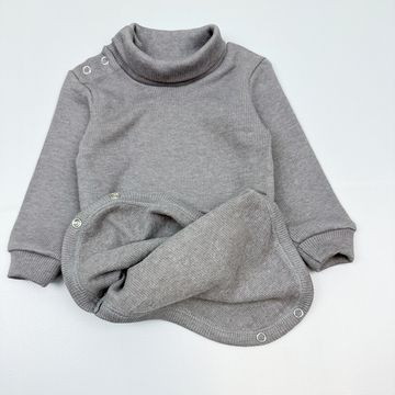 Боди-водолазка из кашкорсе, Серый туман