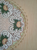 Набор декоративных гобеленовых салфеток Кружево (1 шт 40х60 см +6 шт d 20см.)