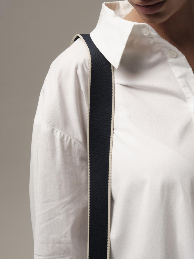 Сумка кожаная кросс-боди черная