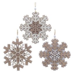 GAEM Украшение новогоднее "Снежинка", L10 W0,5 H11 см, 3в.