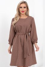 Платье Карина (бежевый/горох) Р11-2004/2 Nikol