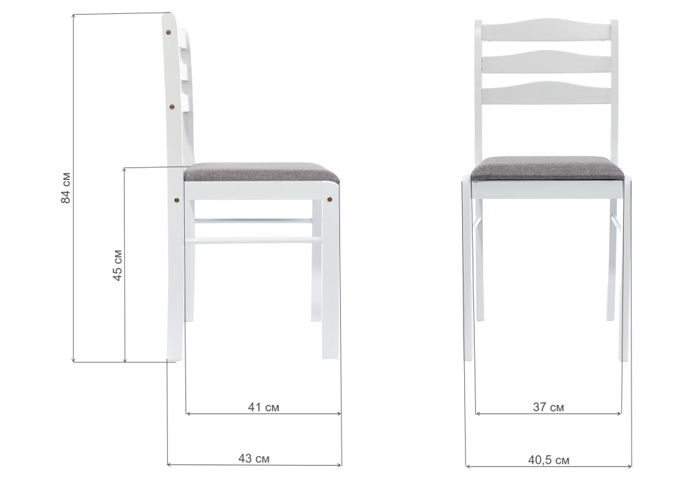 Стул деревянный Camel white / light grey