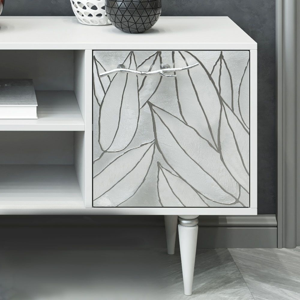 Тумба под ТВ Арт 155см Классик Айс Сильвер