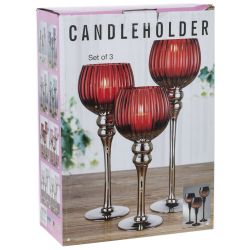 GAEM Набор из 3-х подсвечников, L37 W13 H39,5 см
