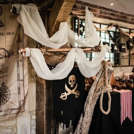 Пиратский чёрный флаг 1 шт.