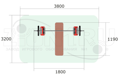 Уличный тренажер «Жим лежа» (Т070)