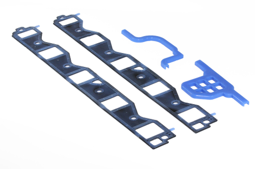 Комплект прокладок под впускной коллектор (плита) 53/3307/ПАЗ синий силикон, с армированным каркасом ПА (ПТП64 г. Балаково)