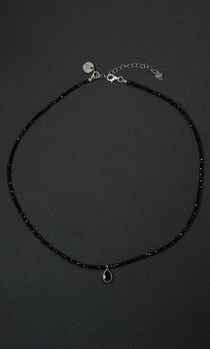 Чокер "Memo about Career" из шпинели, с подвесом из шпинели 35 см