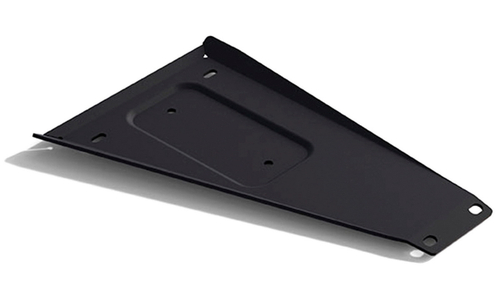 Защита глушителя АвтоБроня для Volkswagen Caravelle T5 (V - 2.0D) 2003-2015/Volkswagen Multivan T5 (V - 2.0D) 2003-2015/Volkswagen Transporter T5 (V - 2.0D) 2003-2015, штампованная, сталь 1.8 мм, с крепежом, 111.05833.1