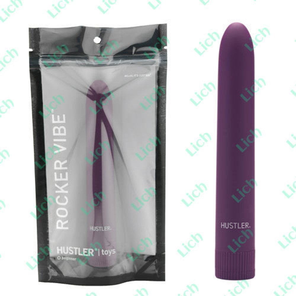 Фиолетовый пластиковый вибратор от HUSTLER 7in ROCKER VIBE
