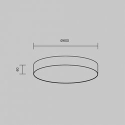 Накладной светильник Maytoni Zon C032CL-90W3K-RD-MG