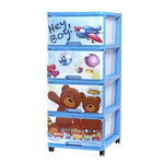 Комод 4 ящика с рис Чудо-Мишки на колесиках