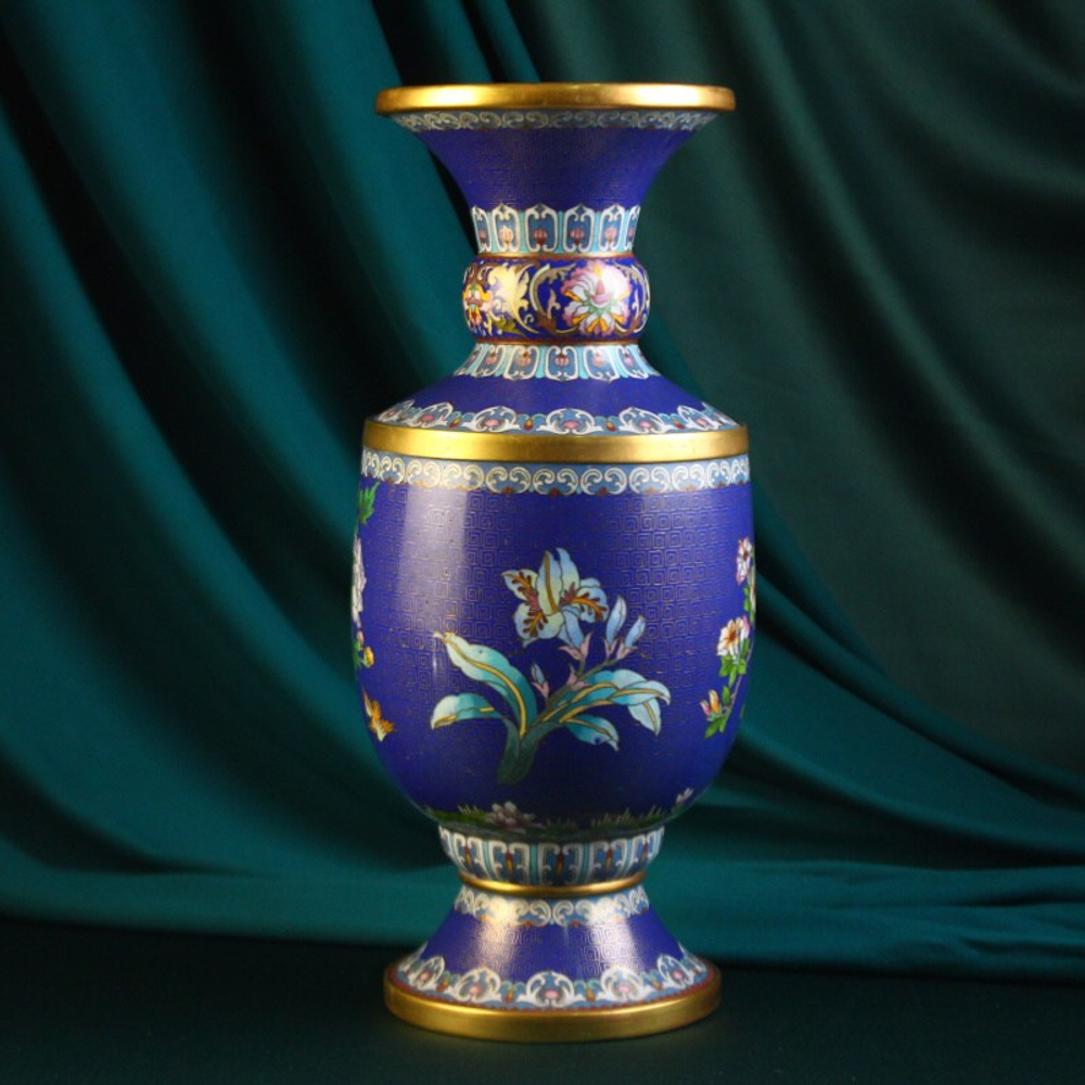 Парные вазы «Фазаны и пионы»