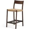 Analy Полубарный стул из массива дуба с отделкой под орех и сиденьем из веревки 65 см
