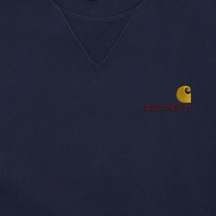 Толстовка мужская Carhartt WIP American Script Sweatshirt артикул:I025475_blue - купить в магазине Дайс
