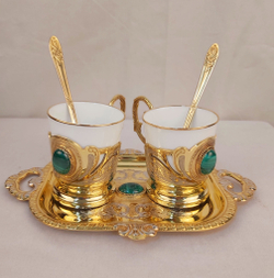 Кофейный набор на 2 персоны "Малахит" № 3