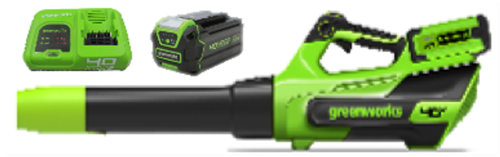 Воздуходувка аккумуляторная Greenworks Арт. 2408207UGB, 40V, АКБ 5Ач и быстрое ЗУ