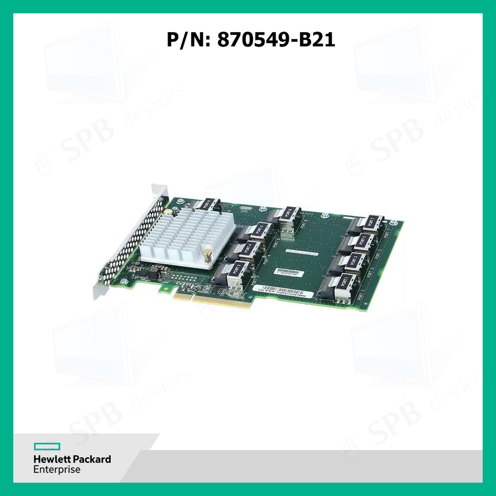 Контроллер (модуль расширения) Raid HPE DL38X Gen10 12Gb SAS Expander Card Kit with Cables 876907-001 (enable 24 SFF field upgrade) 9-Port SAS Expander Card 870549-B21