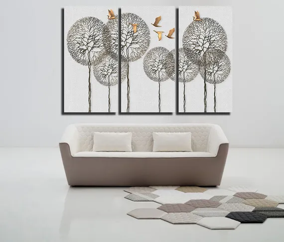 Модульная картина "Одуванчики"