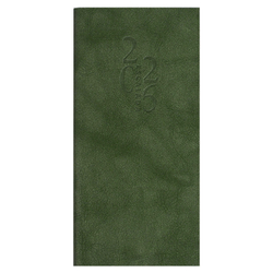 Еженедельник датированный 2026 ESCALADA, 80х165 мм, 64 л., арт. 70374/ 20 ТИВОЛИ ГЛОСС ХАКИ (кожзам: мягкий переплёт, материал обложки: искусственная кожа "Тиволи глосс"; декор: блинтовое тиснение; способ крепления блока: ниткошвейный; вн. блок: 64 л