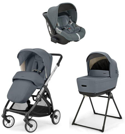 Коляска 3 в 1 Inglesina Electa System Quattro DRW 2025 с подставкой под люльку Union Grey