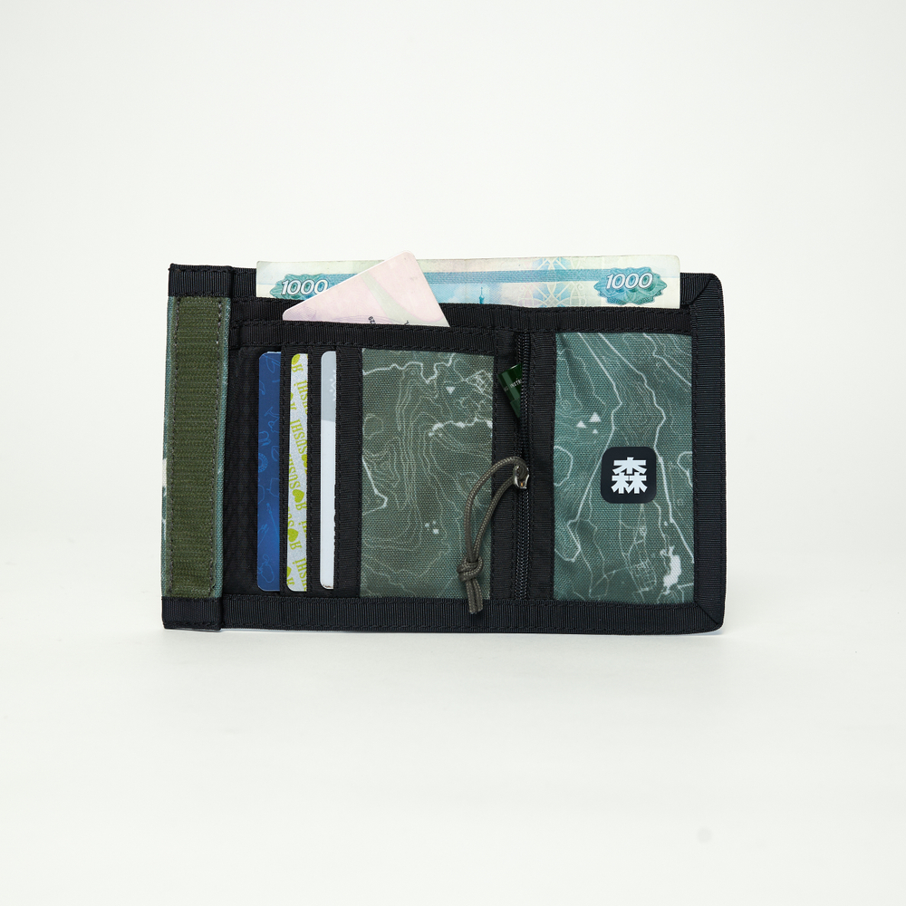 Кошелек Wallet GO x JANESONN TOPOGRAPHY зеленый/белый