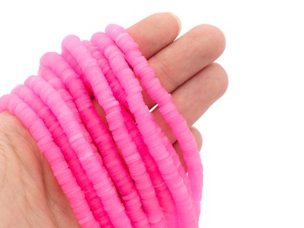 Нить каучуковых бусин 6мм, неоновый (опт)