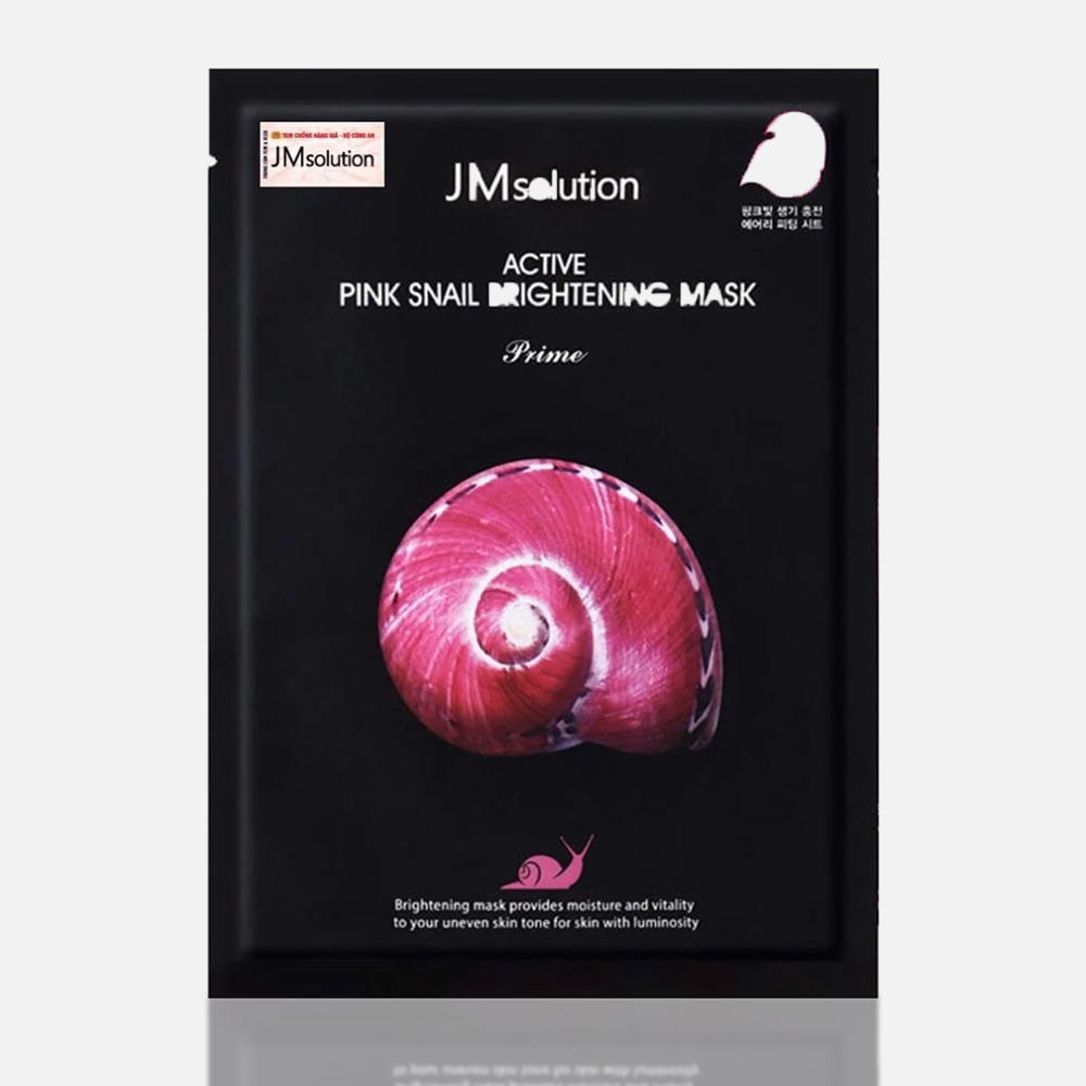Ультратонкая маска с муцином розовой улитки JMsolution Active Pink Snail Brightening Mask Prime