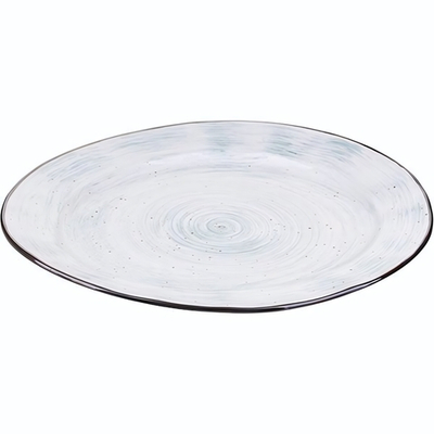 Тарелка «Пастораль» с зелеными вкраплениями (30х26 см) (Цвет: зеленый)