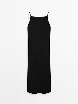 Massimo Dutti Платье-миди, черный