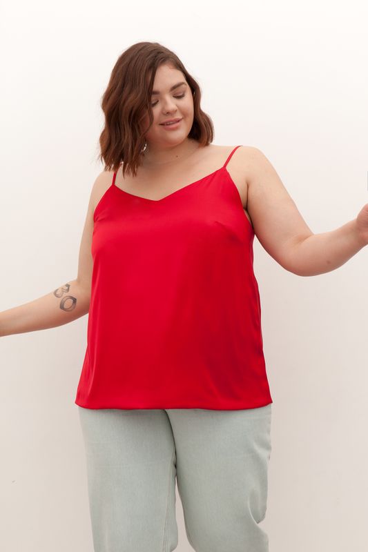 Топ двухслойный, красный
