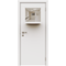 Цена на Пластиковая влагостойкая дверь гладкая Poseidon белая с выпадающим окном Купить Пластиковая влагостойкая дверь гладкая Poseidon белая с выпадающим окном