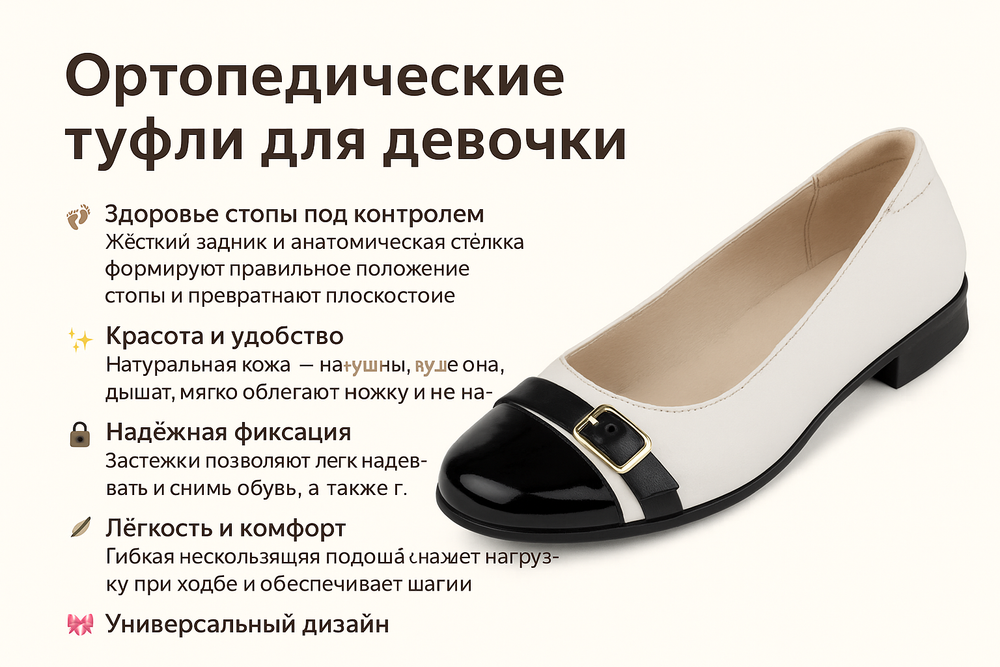 Обувь туфли Ортопедические для девочки