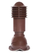 Труба вентиляционная Viotto D-110 мм утепленная металлочерепица (8017 RAL) кор.шоколад 2