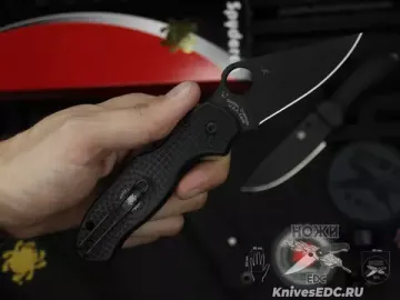 Нож складной Spyderco Lightweight Para 3 223PBBK c клинком из стали CTS-BD1, рукоять FRN