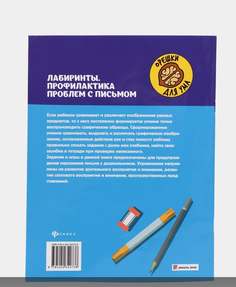 Лабиринты. Профилактика проблем с письмом. Рабочая нейротетрадь для дошкольников