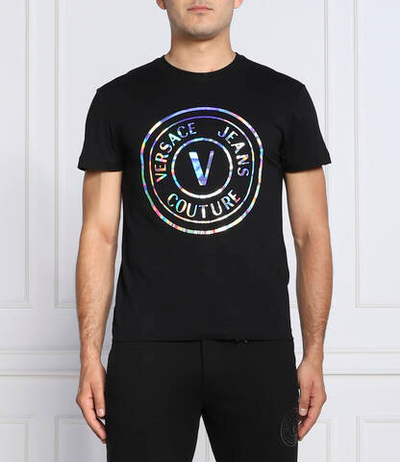 футболка Versace Jeans Couture - черный(73GAHG07CJ00G)