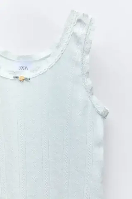 ZARA КОМПЛЕКТ ИЗ ФУТБОЛКИ И ШОРТ, СИНИЙ
