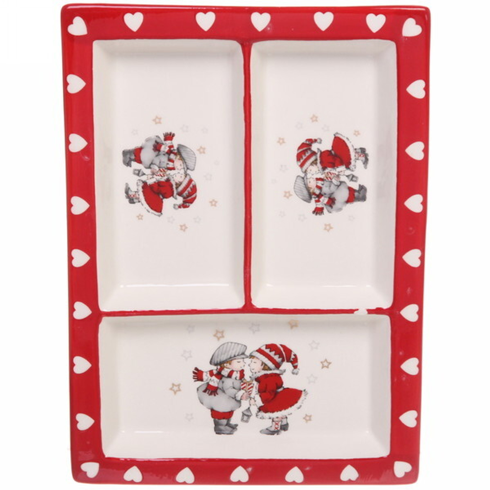 Менажница керамическая «Новогоднее настроение» 25,5*18,5*3см