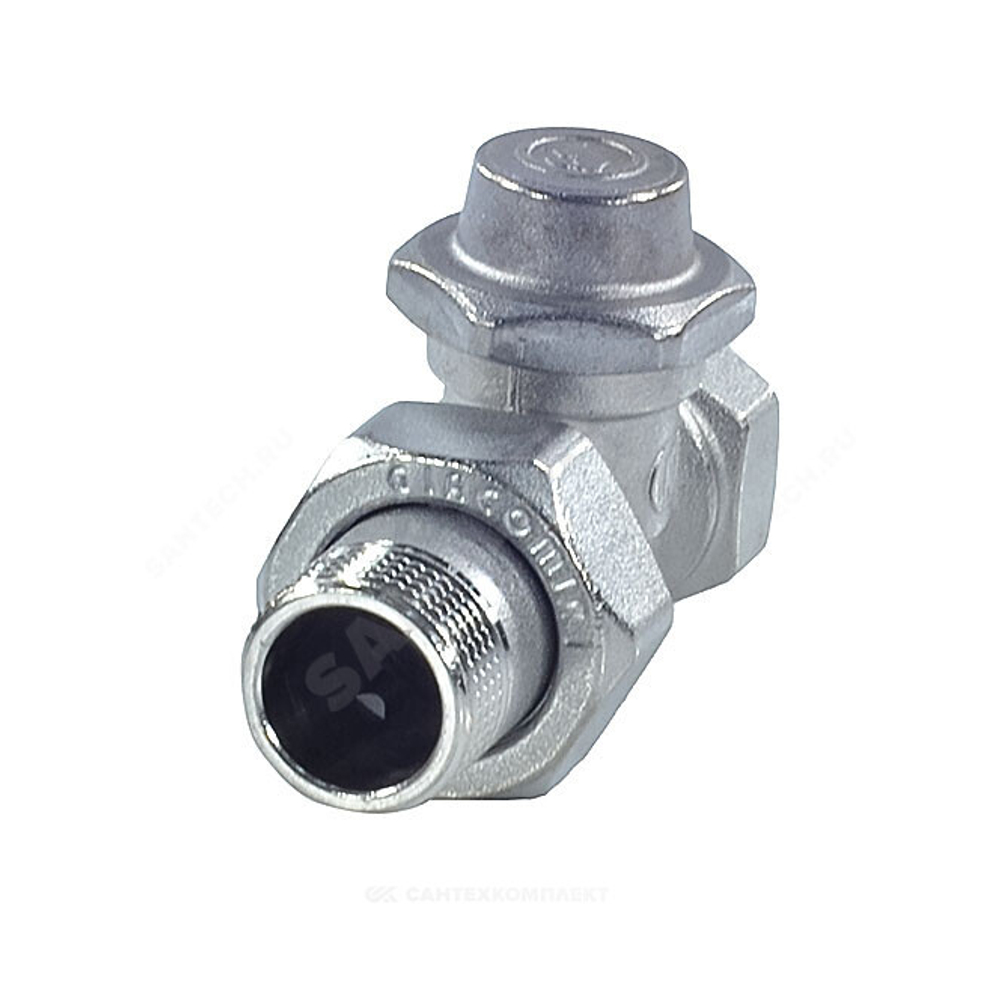 Клапан запорный Ду 20 Ру16 ВР прямой штуцер без уплотнения R715TG Giacomini R715X034
