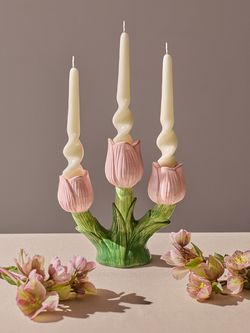 Подсвечник Floret для трех свечей из коллекции Blossom, 20 см