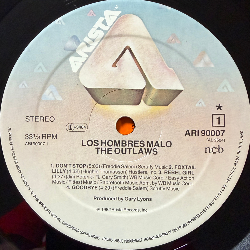 Outlaws ‎– Los Hombres Malo (Скандинавия 1982г.)